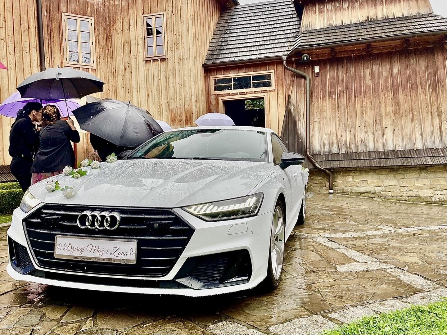Audi A7 S-line ozdobione do ślubu